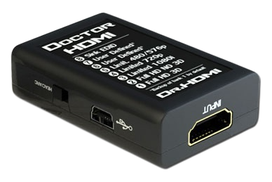 Spodnja stran Dr HDMI s pregledom bank, priključkom Mini-USB in vhodom HDMI