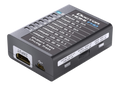 Izhodna stran Dr HDMI 4K, z izhodom HDMI, priključkom RS232 ter gumboma copy sink in HPD