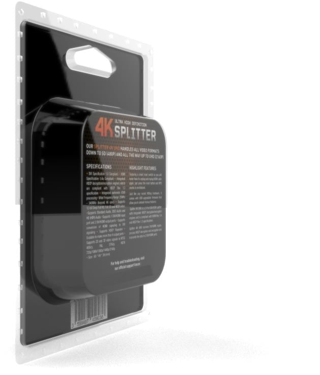 HDfury Splitter 4K UHD - HDMI razdelilnik z 1 vhodom in 2 izhodoma